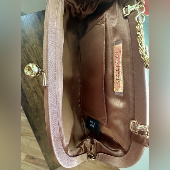 NWOT Kate Landry bronze floral lace clutch - Picture 11 of 11